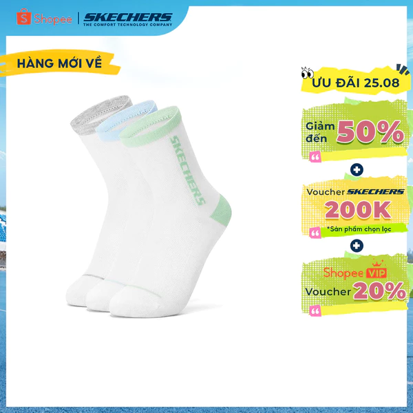 Vớ Thể Thao Trẻ Em Skechers Socks Crew Socks (3 Pairs) - L226K042-06J2