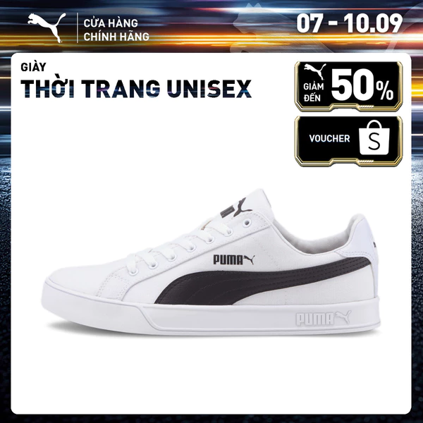 Giày Thời Trang PUMA Unisex Smash Vulc Canvas Trainers Màu Trắng