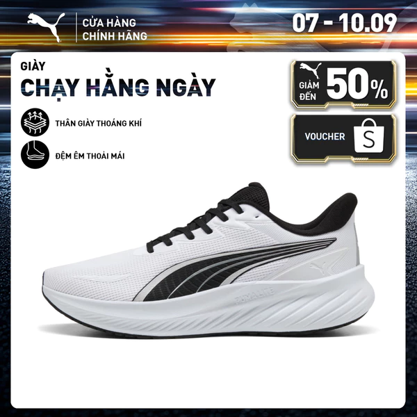 Giày Chạy Bộ PUMA Unisex Pounce Lite 2 White-Black Màu Trắng