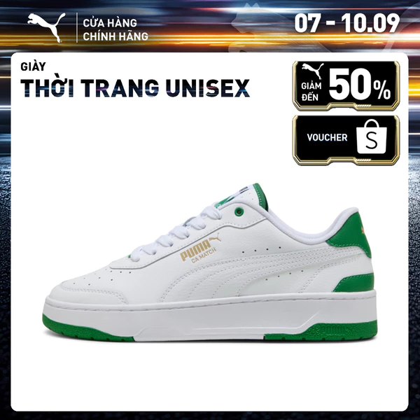 Giày Thời Trang PUMA Unisex CA Match White-Archive Green Màu Trắng