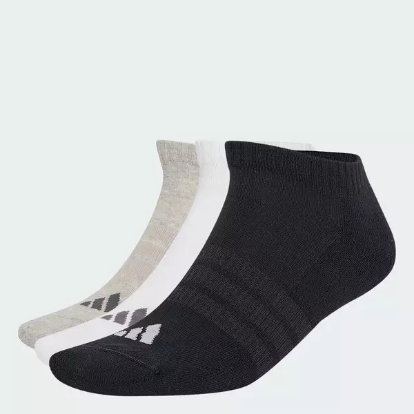 adidas Phong cách sống Bộ 3 Đôi Tất Cổ Thấp Lót Đệm adidas Essentials Unisex Xám KR7123