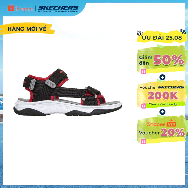 Xăng Đan/Dép Bé Trai Skechers Tread Seeker - 407013L-BKRD
