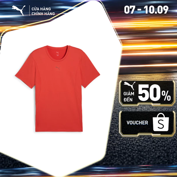 Áo Thun Tập Luyện PUMA Nam M CLOUDSPUN SOFT TEE Red Fire Màu Đỏ