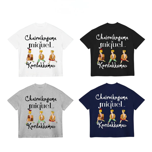 TheGlam CHÍNH HÃNG - Áo Thun Boxy UNISEX "Chairoikoguma & Korilakkuma" - TS04-05