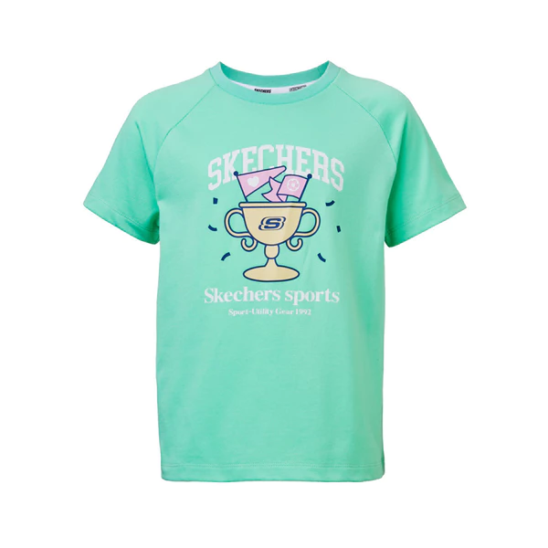 Áo Thun Tay Ngắn Bé Gái Skechers Soccer Team Short Sleeve Tee - SL324G650-JDGN Online Sale