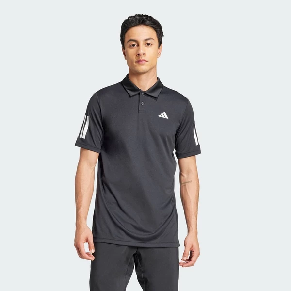 adidas Quần vợt & Padel Tennis Áo Polo 3 Sọc Tennis Club Nam Đen JG0985