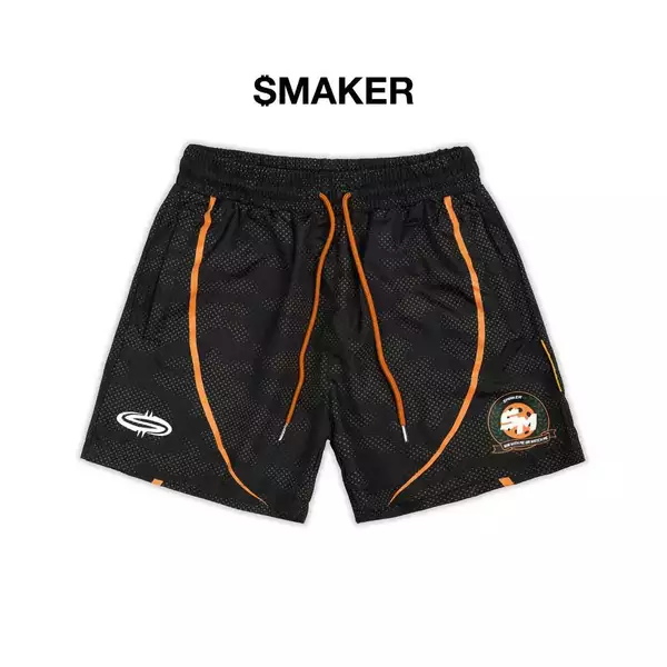 [SMAKER] Quần đùi ngắn thể thao màu đen - WIN WITH ME SHORT IN CAMO