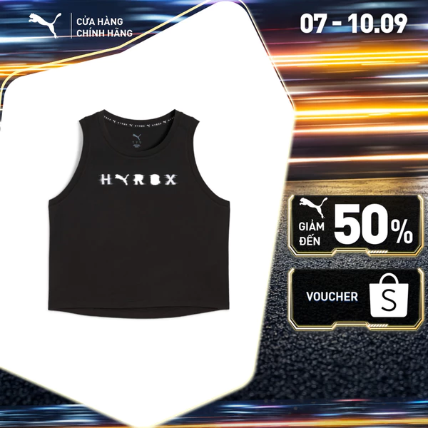 Áo Thun Tập Luyện PUMA Nữ HYROX CLSPN THERMO CROP TANK Black Màu Đen
