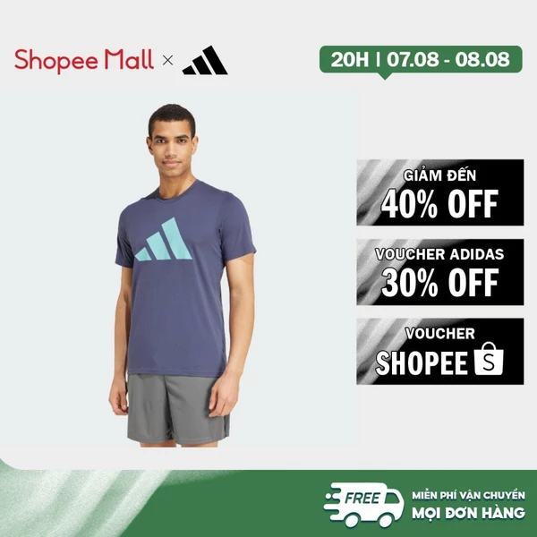[Duy nhất 8.8 - VOUCHER 30%]adidas Gym & Training Train Essentials Feelready Logo Training Tee Men Blue IW3348