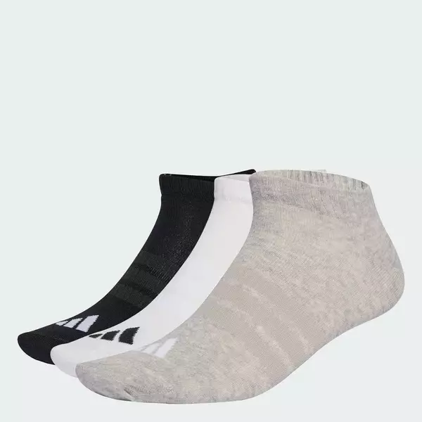 adidas Phong cách sống BỘ 3 ĐÔI TẤT CỔ THẤP THIN&LIGHT ESSENTIALS Unisex Xám KC9629