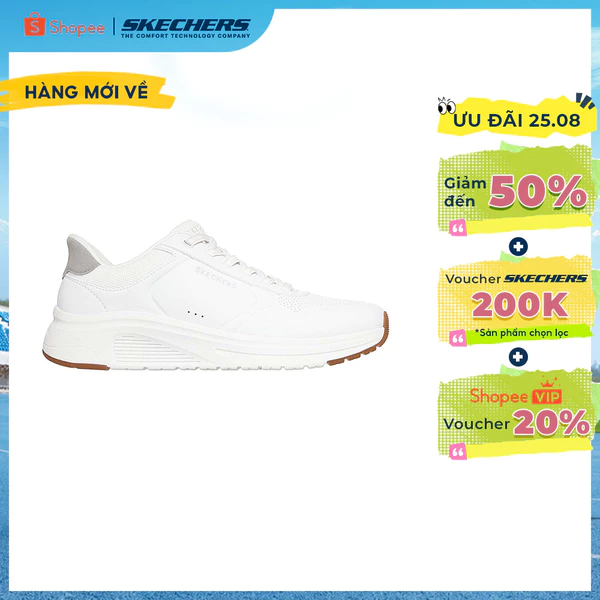 [ĐỘC QUYỀN ONLINE] Giày Thể Thao Nam Skechers Slip-Ins Street UNO Lite 2 New Arc - 183532-WHT Memory Foam