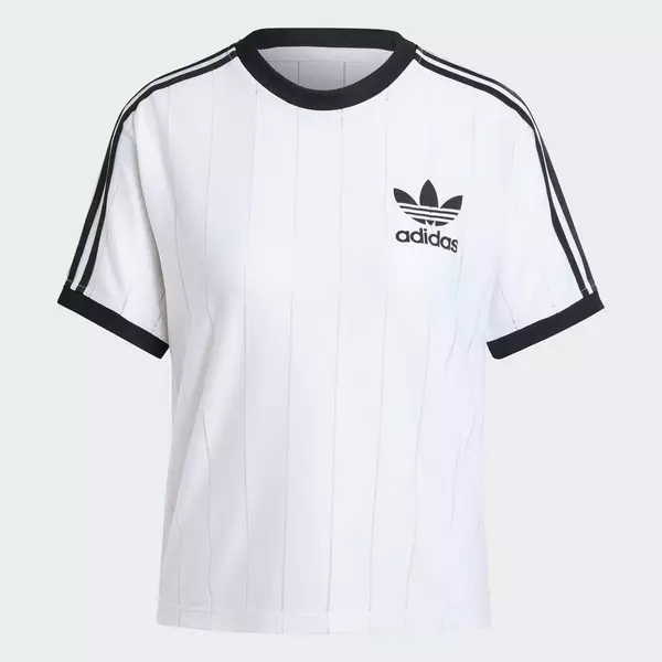 adidas Lifestyle Adicolor 3-Stripes Pinstripe Tee Women White JG1534