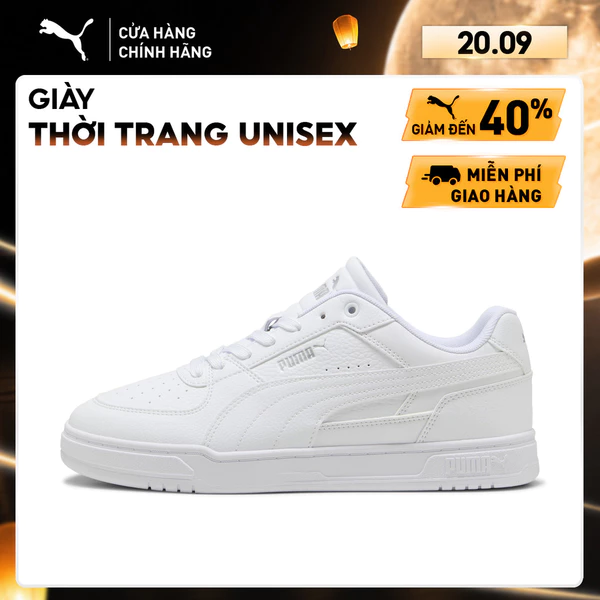 Giày Thời Trang PUMA Unisex Caven III White-Silver-Black Màu Trắng