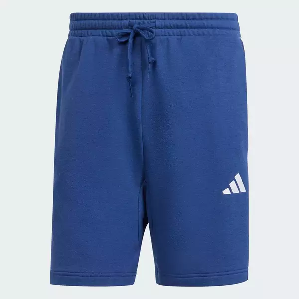 adidas Phong cách sống Quần Short Vải Thun Da Cá 3 Sọc Essential Nam Màu xanh da trời JE6417