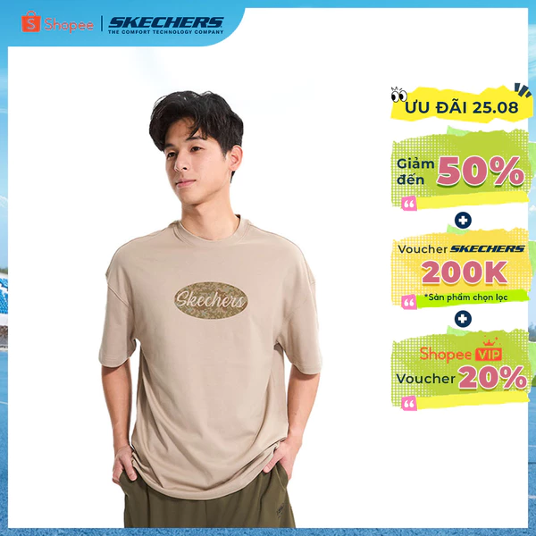 Áo Thun Tay Ngắn Nam Skechers LifestylePhysicalAcademiaCollectionIconicShortSleeveTee-SL125M001-054U Online Sale