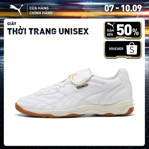 Giày Thời Trang PUMA Unisex King Indoor White-Frosted Ivory Màu Trắng