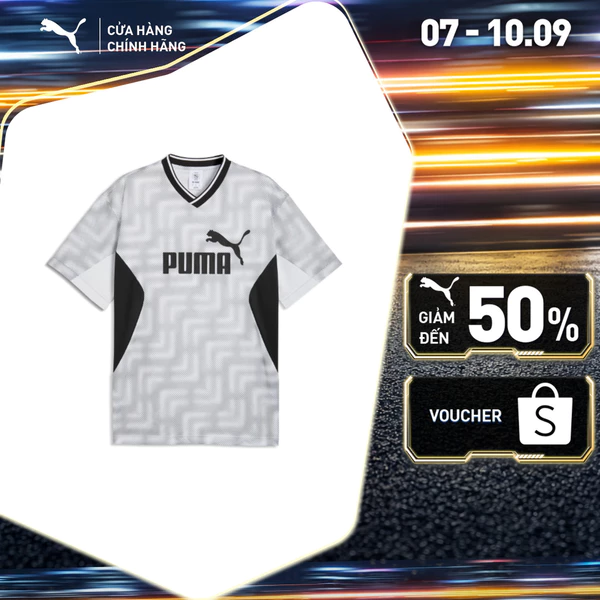 Áo Thun Thể Thao PUMA Nam ESS BLOCK Football Jersey White Màu Trắng