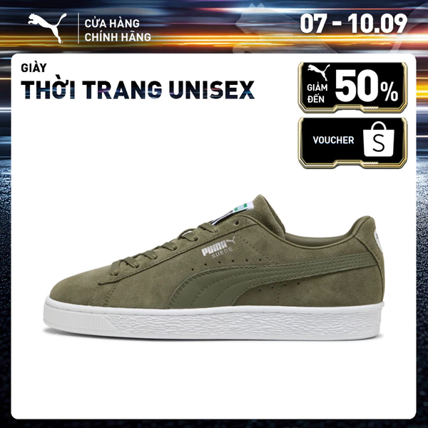 Giày Thời Trang PUMA Unisex Suede Loden Green-White Màu Xanh Lá