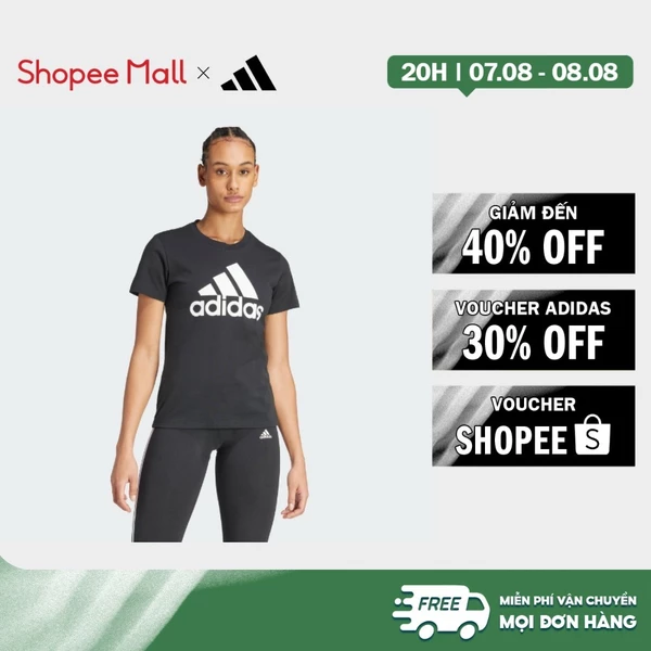 [Duy nhất 8.8 - VOUCHER 30%]adidas Phong cách sống Áo Thun Essentials Có Logo Nữ Đen GL0722