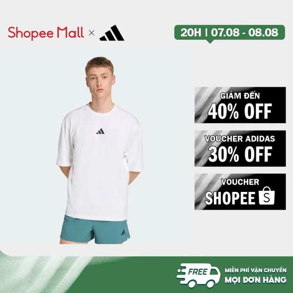 [Duy nhất 8.8 - VOUCHER 30%]adidas Gym & Training Áo Thun Tập Luyện Oversize PrimeLift Nam trắng JV9683