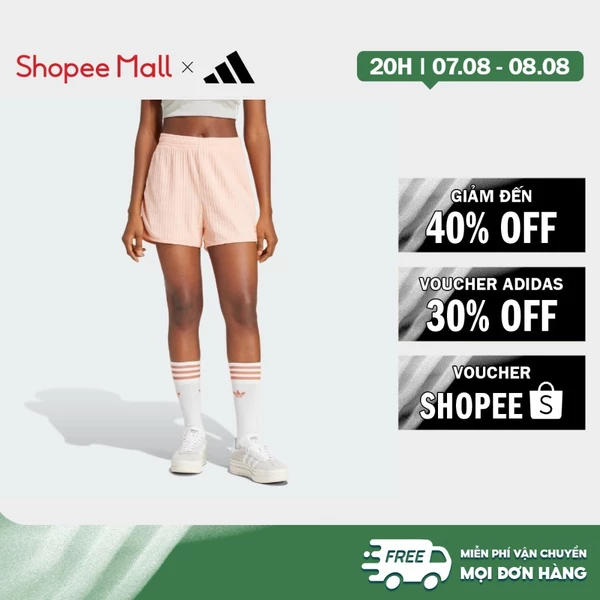 [Duy nhất 8.8 - VOUCHER 30%]adidas Phong cách sống Quần Short Sprinter Thun Gân To Bản Essentials Nữ Hồng JD5165