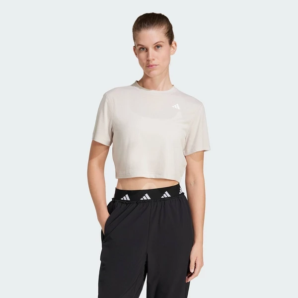 adidas Gym & Training Áo Thun Tập Luyện Dáng Boxy Train Essentials Nữ Be JE6169