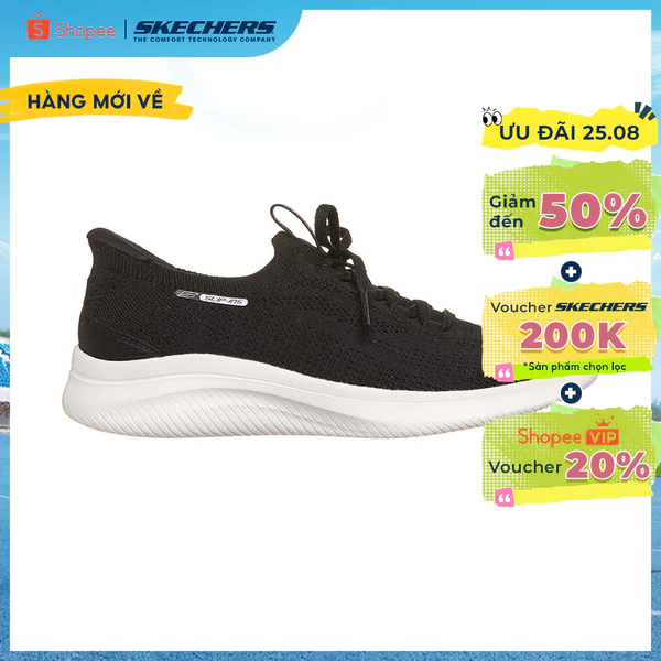 Giày Thể Thao Nữ Skechers Slip-Ins Sport Ultra Flex 4.0 Thường Ngày - 150801-BLK Air-Cooled Memory Foam