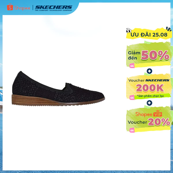 Giày Búp Bê Nữ Skechers Modern Comfort Cleo Sawdust - 158804-BLK