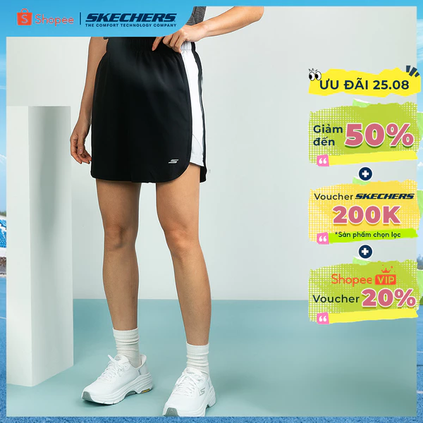Quần Đùi Thể Thao Nữ Skechers Walking Performance Shorts - SP325W318-0018
