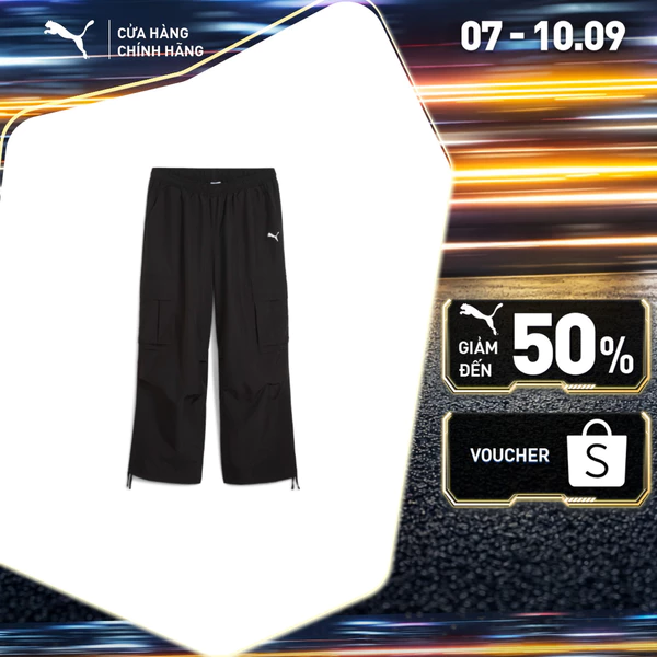 Quần Dài Thời Trang PUMA Unisex FUTURE ARCHIVE Woven Pants Black Màu Đen
