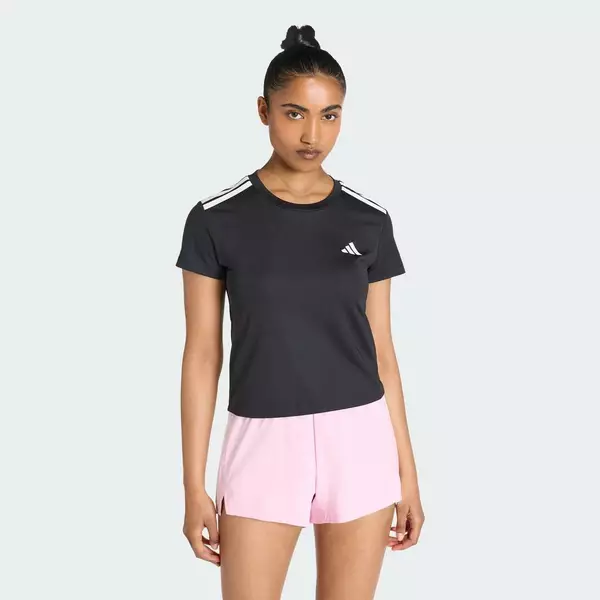 adidas Gym & Training Hyperglam 3-Stripes T-Shirt Women Black KC7639
