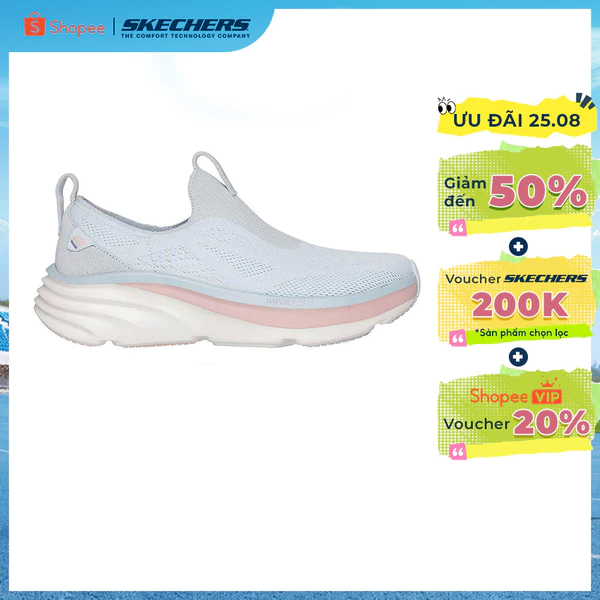 Giày Thể Thao Nữ Skechers Sport D'Lux Vapor Pure Stride Thường Ngày-150580-SLTP Air-Cooled Memory Foam Online Sale