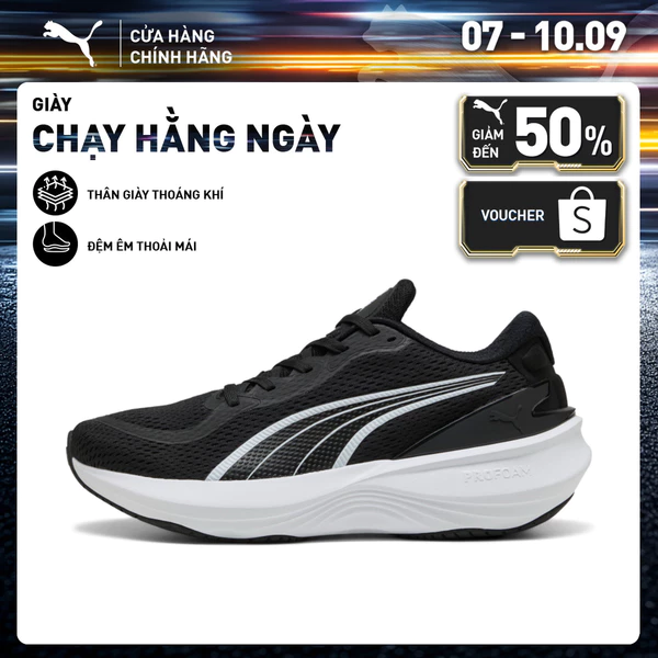 Giày Chạy Bộ PUMA Unisex Scend Pro 2 Black-White Màu Đen
