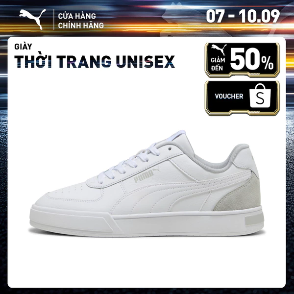 Giày Thời Trang PUMA Unisex Caven Mix White-Ash Gray Màu Trắng