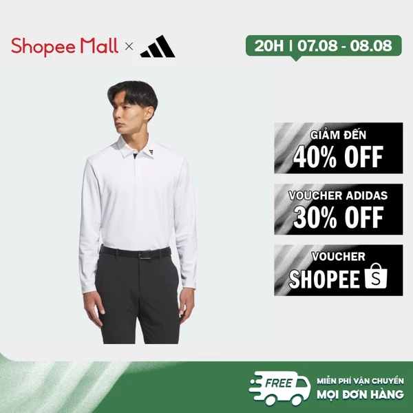 [Duy nhất 8.8 - VOUCHER 30%]adidas Đánh gôn Áo Polo Dài Tay Jacquard Nam trắng JM9538