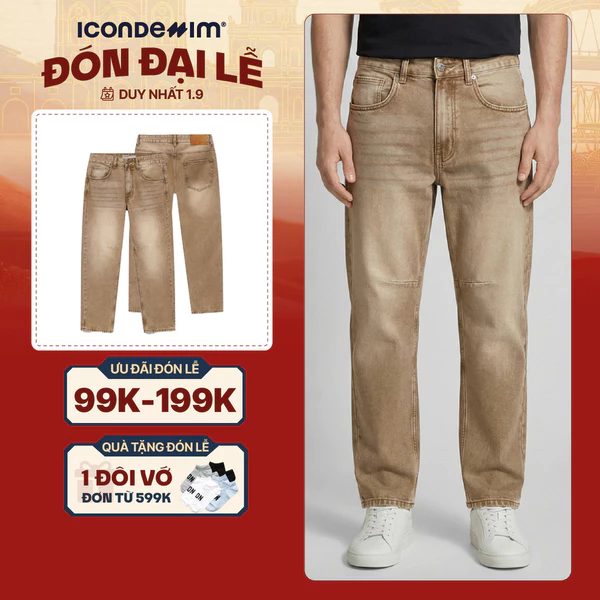 Quần Jeans Nam ICONDENIM Dune Form Straight QJID0280