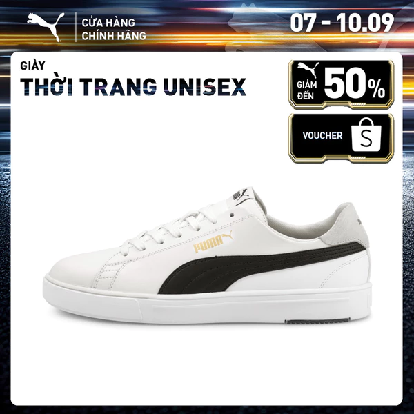 Giày Thời Trang PUMA Unisex Serve Pro Lite White- Black- Team Gold Màu Trắng