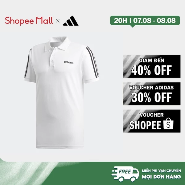 [Duy nhất 8.8 - VOUCHER 30%]adidas Lifestyle 3-Stripes Polo Shirt Men White EJ0926