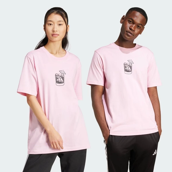 adidas Phong cách sống Áo Thun Graphic Lounge Drink Nam Hồng JJ4015