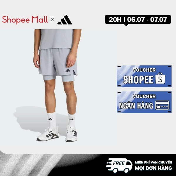 adidas Gym & Training QUẦN SHORT TẬP LUYỆN D4T 2IN1 Nam Xám KS6399
