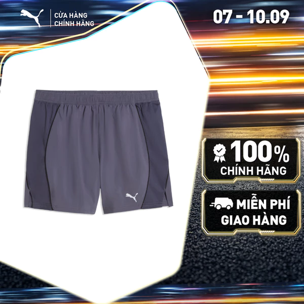 Quần Đùi Chạy Bộ PUMA Nam RUN VELOCITY 5 SHORT Inky Depths Màu Xám
