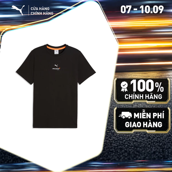 Áo Thun Thể Thao PUMA Nam McLaren Small Logo Tee Black Màu Đen