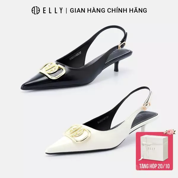 Giày cao gót nữ ELLY EG266 3.7cm da tổng hợp mũi nhọn thanh lịch thời trang