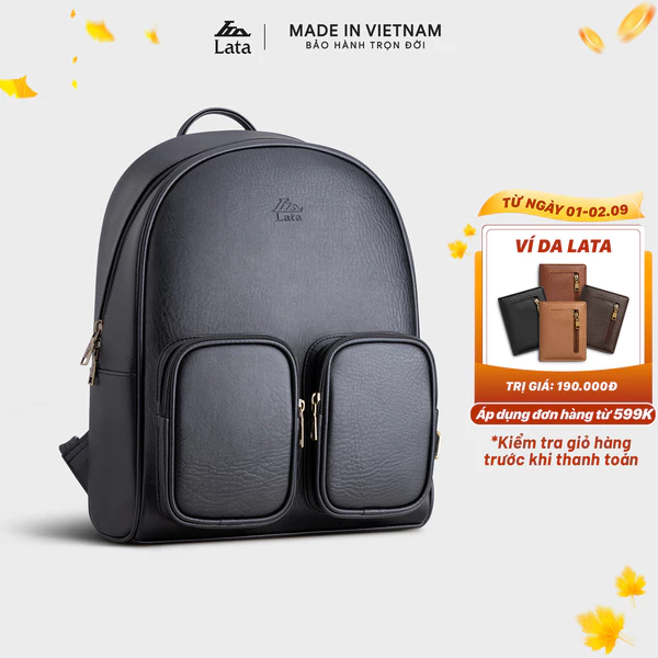 Balo Lata (Thời trang nam đựng laptop cỡ trung - Balo da BAL48)