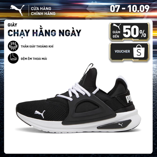 Giày Chạy Bộ PUMA Unisex Softride Enzo Evo Black-White Màu Đen