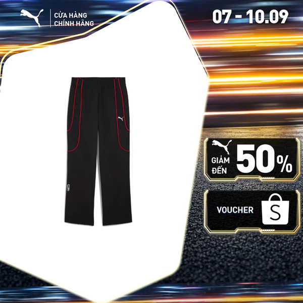 Quần Dài Thời Trang PUMA Nam PUMATECH-X Track Pant Black-For All Time Red Màu Đen