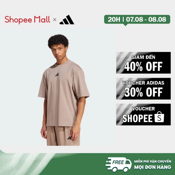 [Duy nhất 8.8 - VOUCHER 30%]adidas Gym & Training Áo Thun Tập Luyện Oversize PrimeLift Nam nâu JV9684