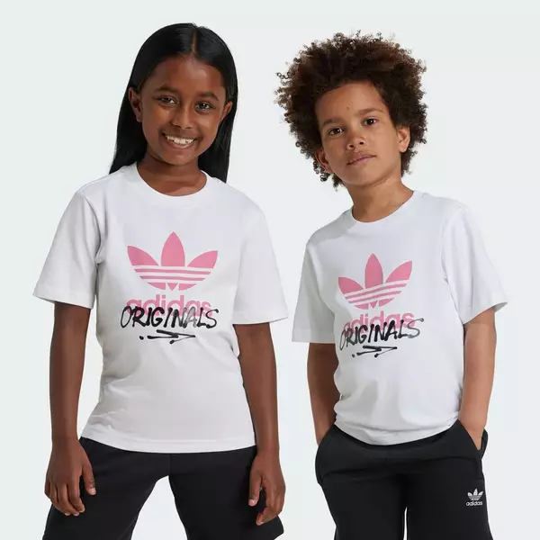 adidas Phong cách sống Áo Thun Graphic Trẻ Em Trẻ em trắng IY5467