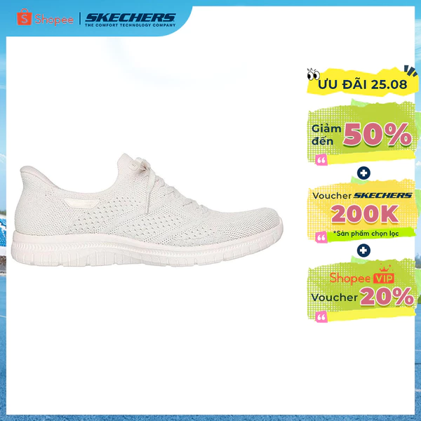 Giày Thể Thao Nữ Skechers Slip-ins Sport Active Virtue Flawless Thường Ngày - 104457-NAT Air-Cooled Memory Foam