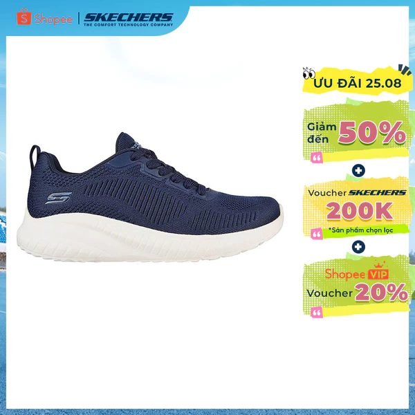 Giày Thể Thao Nữ Skechers BOBS Sport Squad Chaos Face Off Thường Ngày-117209-NVY Memory Foam Online Sale